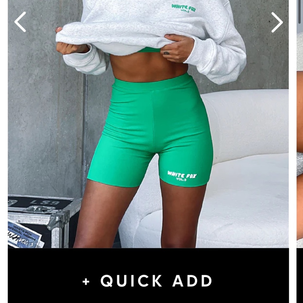 Super soft and stretchy whitefox biker shorts worn twice